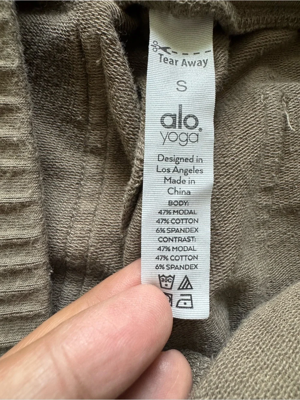 Alo Yoga Unwind Taupe Cargo Jogger Sweatpants size Small